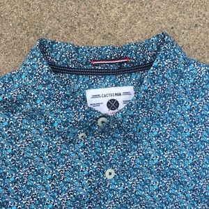 Cactus Man Floral Men’s Button-Up